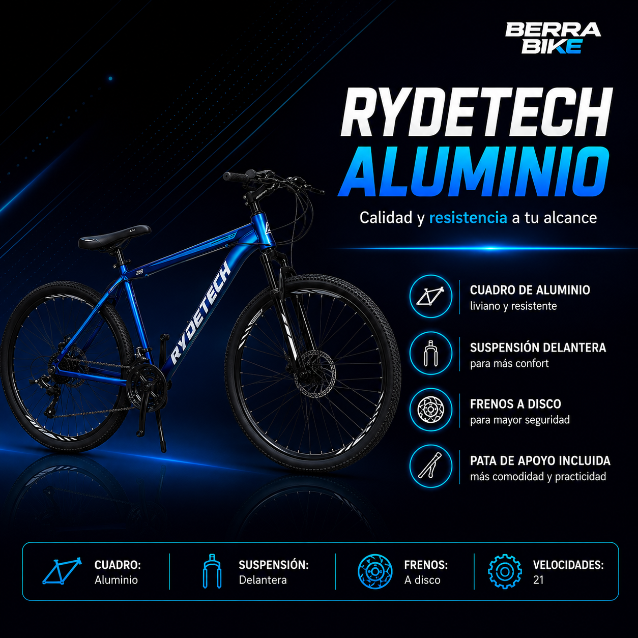 Rydetech Aluminio - Berra Bike